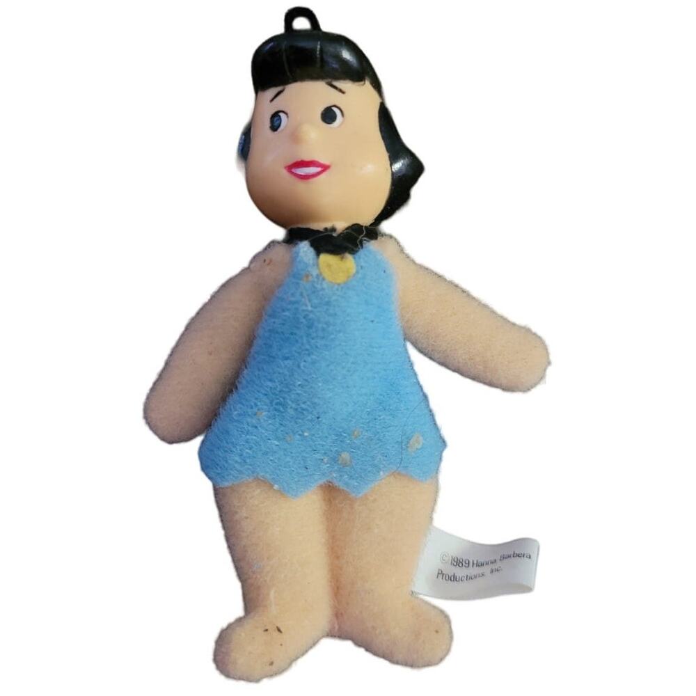 1989 Dennys Hanna Barbera The Flintstones Mini Plush Vinyl Figures Betty
